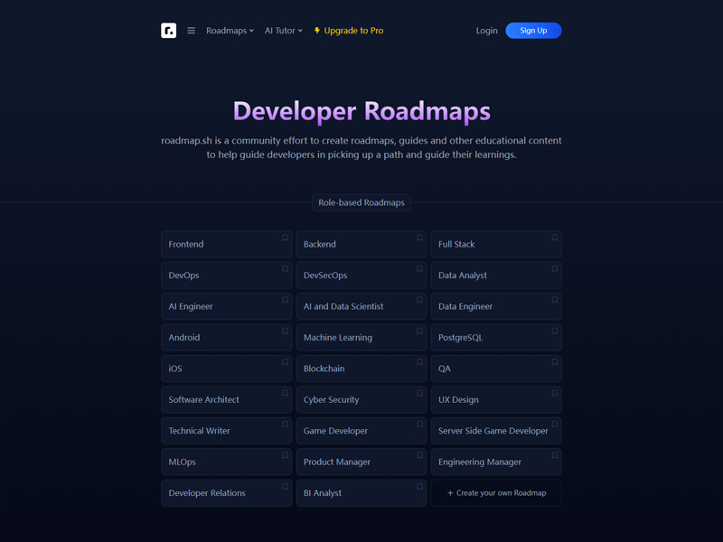 Developer Roadmaps