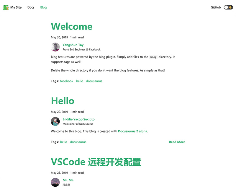 使用 Docusaurus 为开源项目生成帮助文档