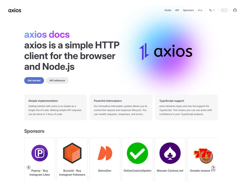 axios